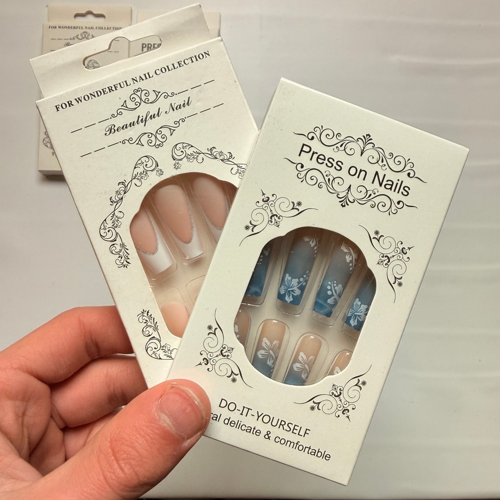 Lot of 10 Pack of 24 New False Press On Nails Assorted Designs and Colors №N36 - Picture 5 of 6